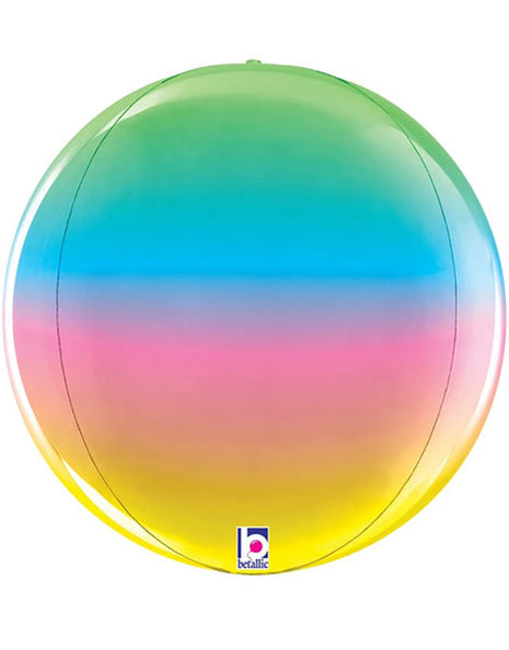 11in Betallic Dimensional Multi-Color Globe Balloon