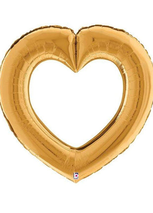 32in Betallic Linking Heart Gold Balloon - Joker Party Supply