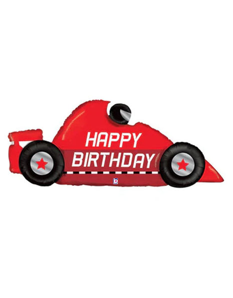 43in Betallic Race Car Balloon - Joker Party Supply