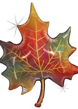 30in Betallic Giltter Fall Leaf Balloon