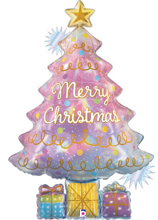 32in Betallic Holographic Opal Christmas Tree Balloon - Joker Party Supply