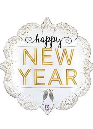 24in Betallic Happy New Year Metallic Diamond Balloon - Joker Party Supply