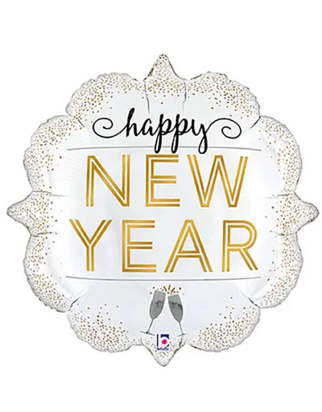 24in Betallic Happy New Year Metallic Diamond Balloon - Joker Party Supply