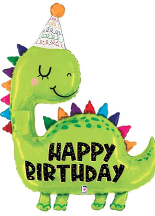 38in Betallic Dino Birthday Balloon - Joker Party Supply