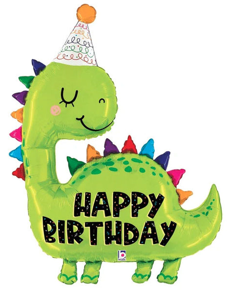 38in Betallic Dino Birthday Balloon - Joker Party Supply