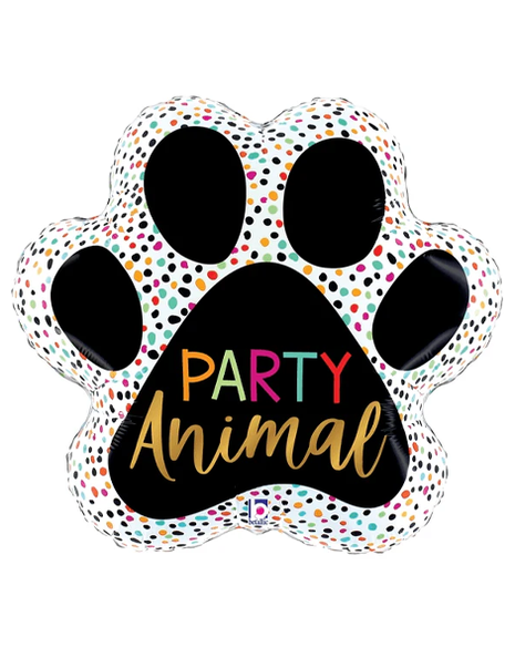 24in Betalllic Party Animal Paw Balloon - Joker Party Supply