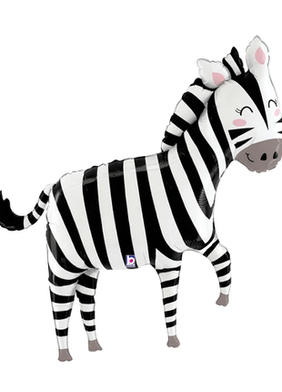 43in Betallic Jungle Zebra Balloon - Joker Party Supply