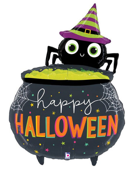 44in Betallic Halloween Spider Cauldron Balloon
