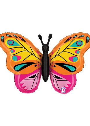 30in Betallic Colorful Butterfly Balloon - Joker Party Supply