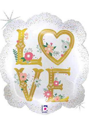 23in Betallic Holographic Love Frame Balloon - Joker Party Supply