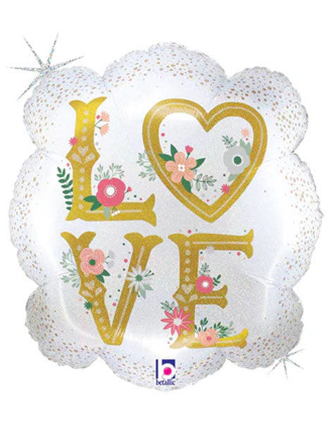 23in Betallic Holographic Love Frame Balloon - Joker Party Supply
