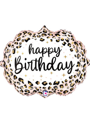 27in Betallic Satin Leopard Birthday Balloon