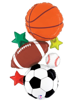 37in Betallic Multi-Sports Stacker Balloon - Joker Party Supply