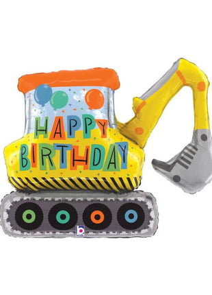 31in Betallic Birthday Construction Excavator Balloon - Joker Party Supply