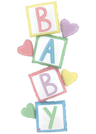 63in Betallic Special Delivery Baby Blocks Balloon - Joker Party Supply