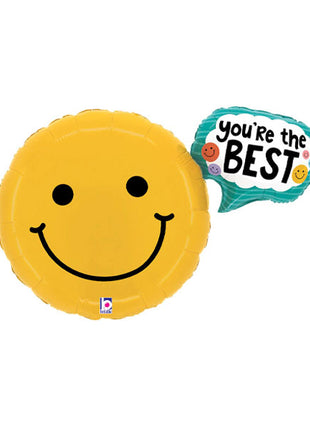 31in Betallic You're the Best Smiley Balloon - Joker Party Supply