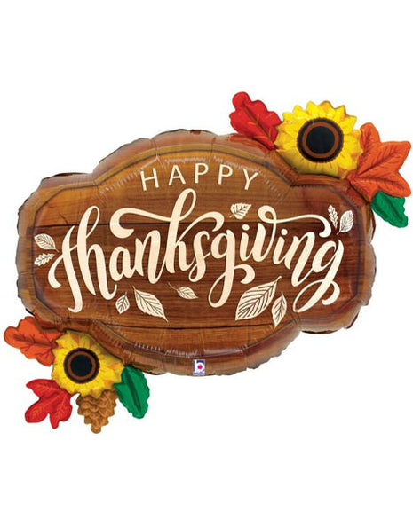 31in Betallic Thanksgiving Sunflowers Balloon