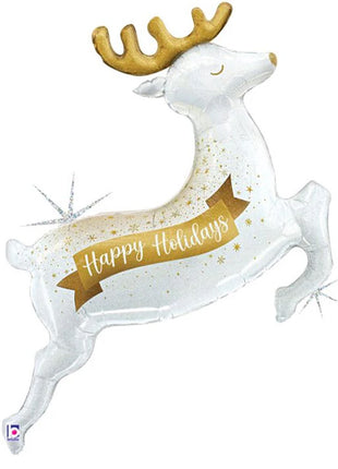 48in Betallic Glistening Holiday Reindeer Balloon - Joker Party Supply