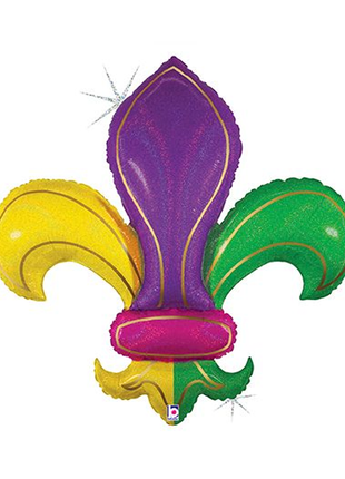36in Betallic Colorful Fleur De Lis Balloon - Joker Party Supply
