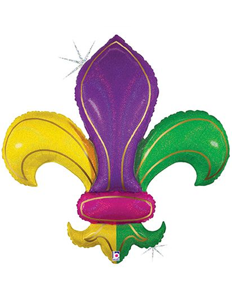 36in Betallic Colorful Fleur De Lis Balloon - Joker Party Supply