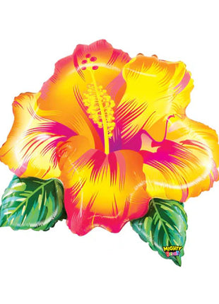 26in Betallic Mighty Yellow Tropical Flower Balloon - Joker Party Supply