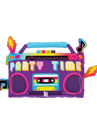 28in Betallic Party Time Boom Box Balloon - Joker Party Supply