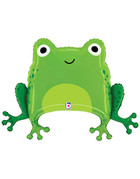 28in Betallic Green Frog Balloon