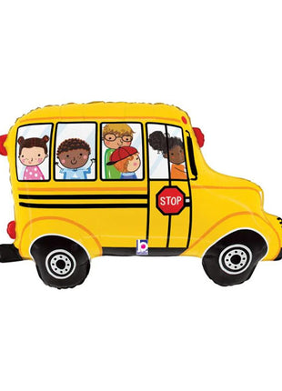 29in Betallic School Bus Balloon - Joker Party Supply