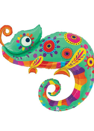 39in Betallic Festive Chameleon Balloon - Joker Party Supply