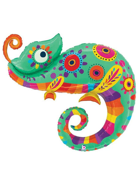 39in Betallic Festive Chameleon Balloon - Joker Party Supply