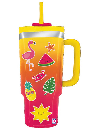34in Betallic Summer Tumbler Balloon