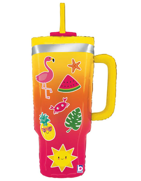 34in Betallic Summer Tumbler Balloon