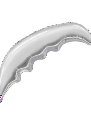 33in Betallic Silver Palm Frond Balloon