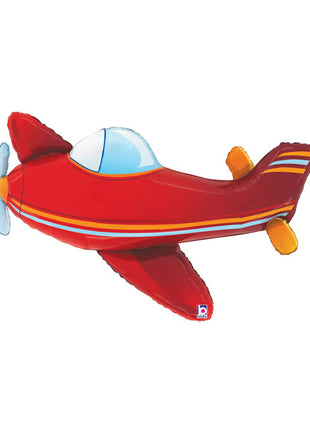 Globo aerostático rojo betálico de 37 pulgadas