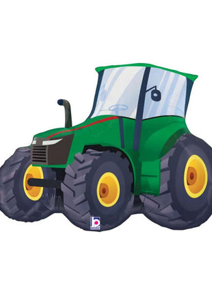 30in Betallic Green Farm Tractor Balloon