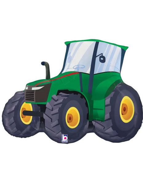 30in Betallic Green Farm Tractor Balloon