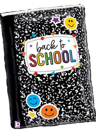 25in Betallic Back to School Composition Book Balloon