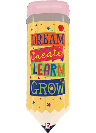 31in Betallic Inspirational School Pencil Balloon