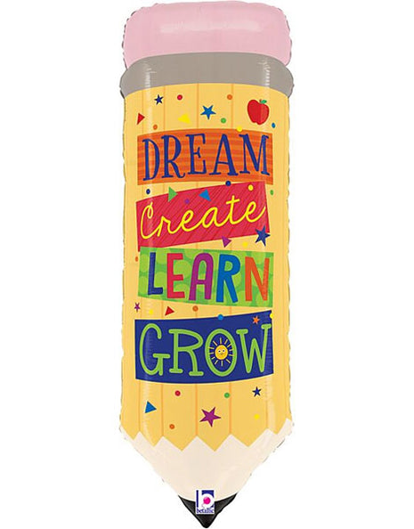 31in Betallic Inspirational School Pencil Balloon