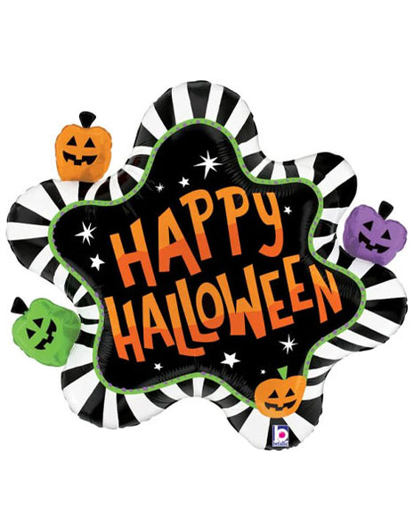 31in Betallic Halloween Striped Splat Balloon