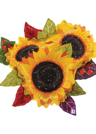 33in Betallic Sunflower Bouquet Balloon