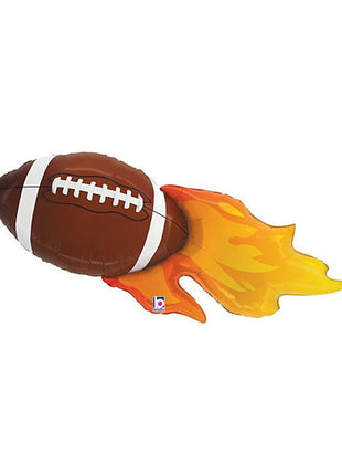 40in Betallic Football Flames Balloon