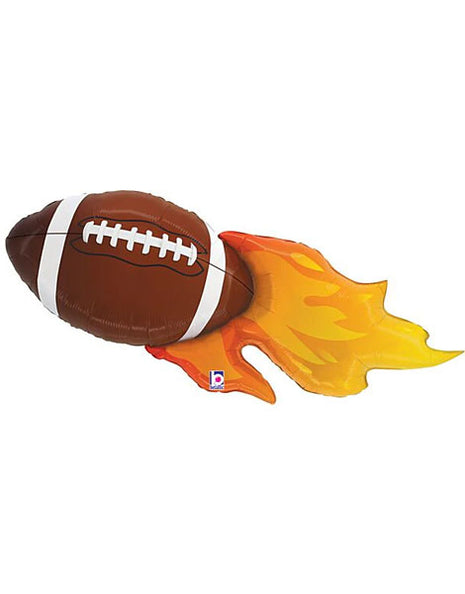 40in Betallic Football Flames Balloon