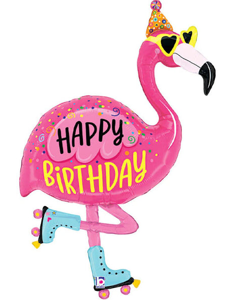 42in Betallic Flamingo Birthday Ballloon
