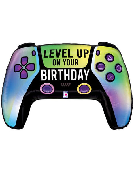 30in Betallic Vivid Game Controller Birthday Balloon