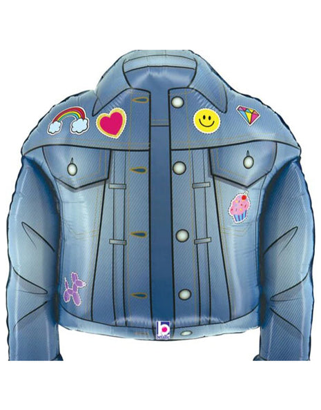 26in Betallic Birthday Patches Denim Balloon