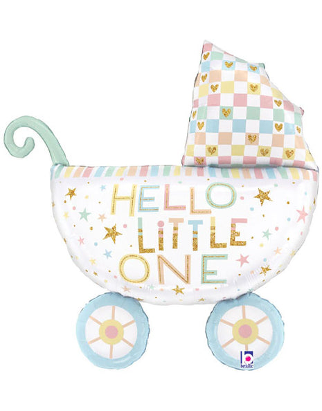 Globo de cochecito de bebé pastel Betallic de 32 pulgadas