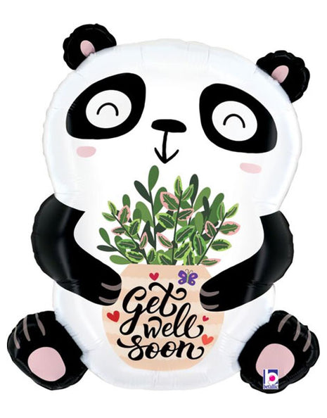 30in Anagram Get Well Soon Panda Balloon