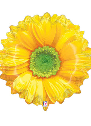 24in Betallic Bright Blooms Sunflower Balloon - Joker Party Supply