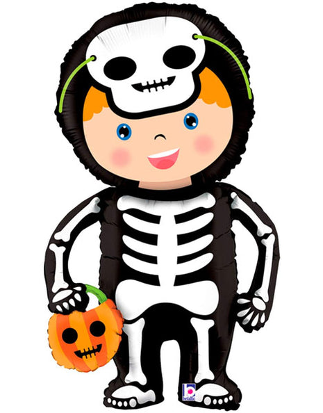 40in Betallic Halloween Linky Skeleton Balloonf